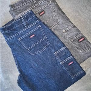 Dickies Genuine Carpenter Jeans, Dark Stonewashed Blue 40x34